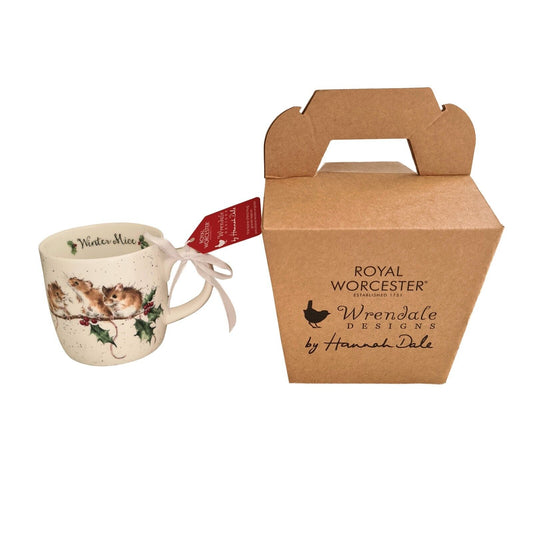 NEW Presentation Boxed Winter Mice Mug Bone China 300ml Wrendale Designs